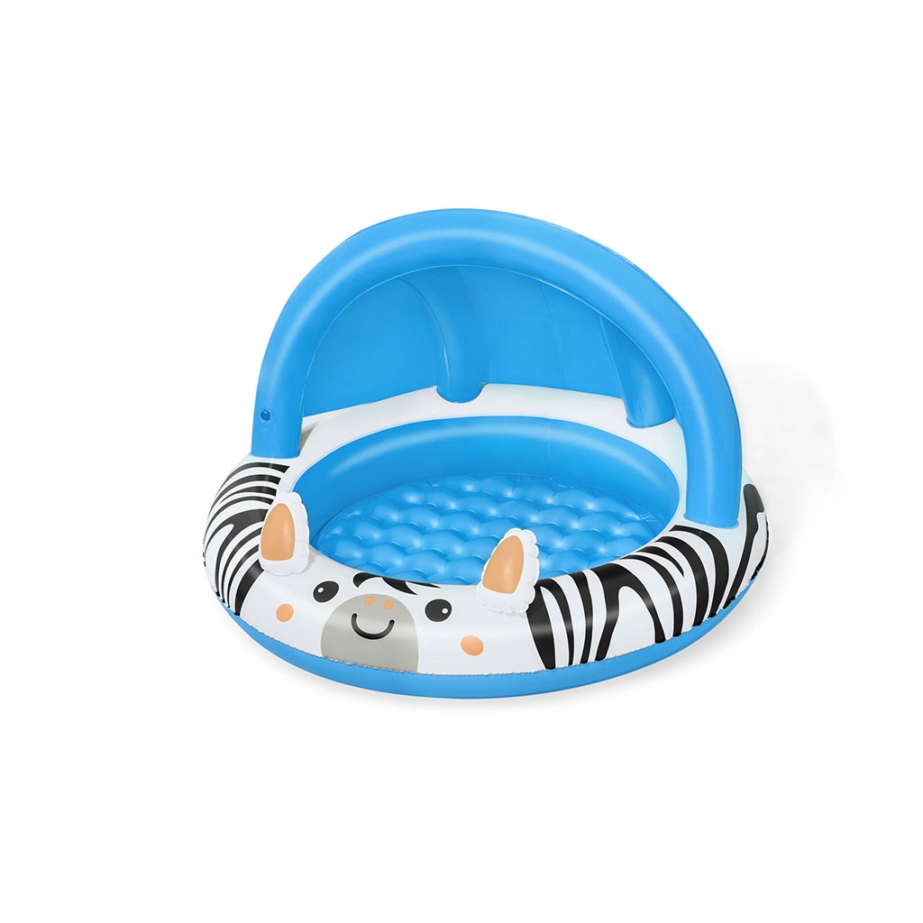 Nafukovací detský bazén so strieškou a nafukovacím dnom Bestway Zebra -
